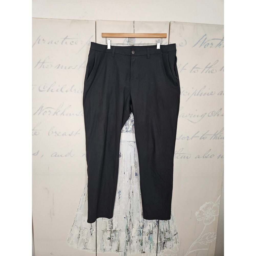 Lululemon ABC Classic-Fit Pant 36 Black Warpstreme Chino‎ Trousers